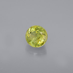 Esfena verde natural 0,75ct, corte redondo, VS