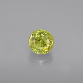 Esfena verde natural 0,75ct, corte redondo, VS