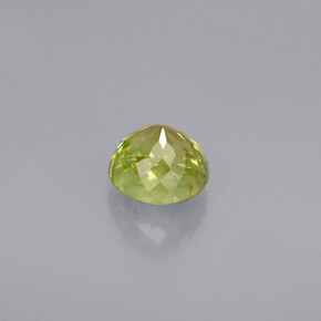 Esfena verde natural 0,75ct, corte redondo, VS