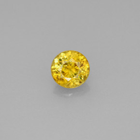 Esfena amarelo natural 0,56ct, corte redondo, VS-SI