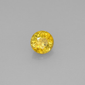 Esfena amarelo natural 0,56ct, corte redondo, VS-SI