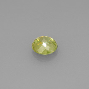 Esfena verde natural 0,62ct, corte redondo, VS-SI