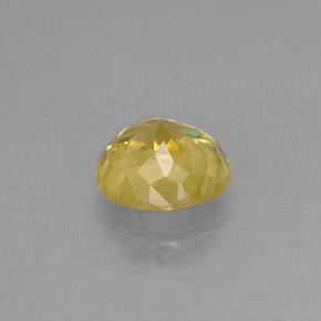 Esfena amarelo natural 0,72ct, corte redondo, SI