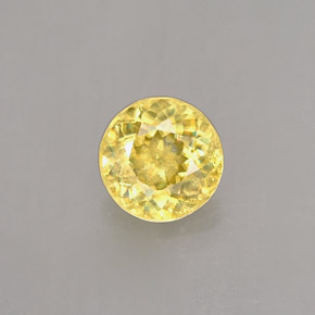 Esfena amarelo natural 0,50ct, corte redondo, VS-SI