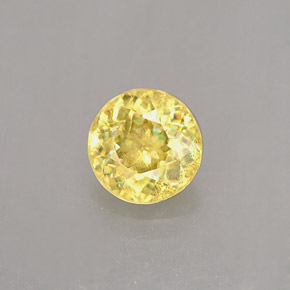 Esfena amarelo natural 0,50ct, corte redondo, VS-SI