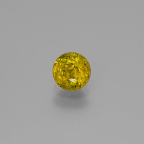Esfena Amarelo Dourado Natural 0.51ct, Corte Redondo, VS