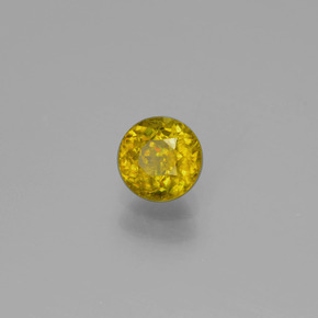 Esfena Amarelo Dourado Natural 0.51ct, Corte Redondo, VS