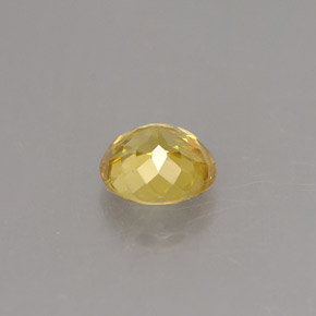Esfena amarelo natural 0,49ct, corte redondo, VS