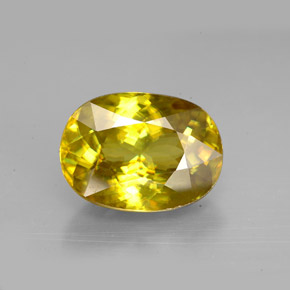 Esfena multicolorido natural 5,61ct, corte oval, VVS