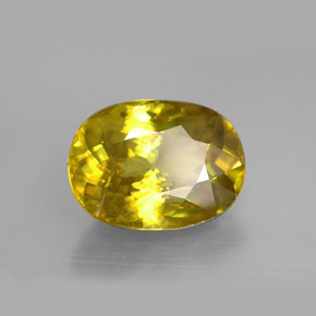 Esfena multicolorido natural 5,61ct, corte oval, VVS