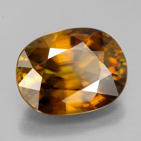 Esfena multicolorido natural 7,00ct, corte oval, IF
