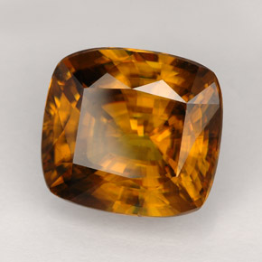 Esfena marrom natural 6,59ct, almofada cortada, VVS
