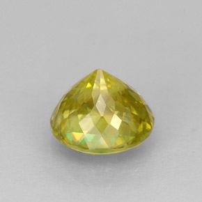 Esfena amarelo natural 1,64ct, corte redondo, VS