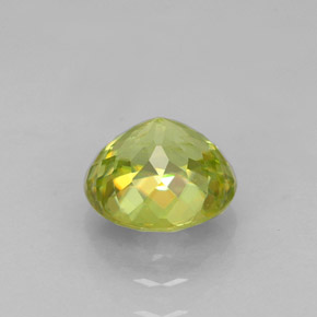 Esfena verde natural 1,36ct, corte redondo, VS