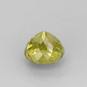 Esfena amarelo natural 1,37ct, corte redondo, VS-SI