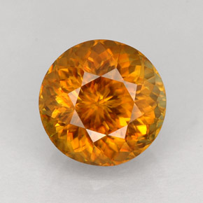 Esfena laranja natural 1,70ct, corte redondo, VVS-VS
