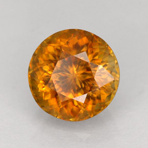Esfena laranja natural 1,70ct, corte redondo, VVS-VS