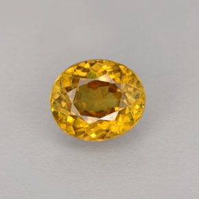 Esfena amarelo natural 1,12ct, corte oval, VVS-VS