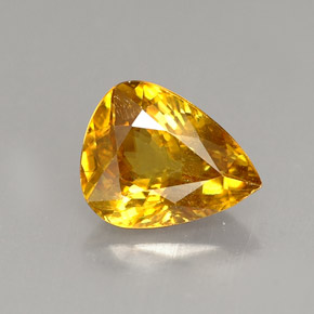 Esfena laranja natural 1,56ct, formato de pêra, VS