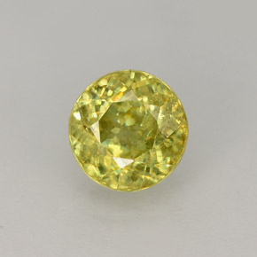 Esfena Dourado Esverdeado Natural 1.45ct, Corte Redondo, VS