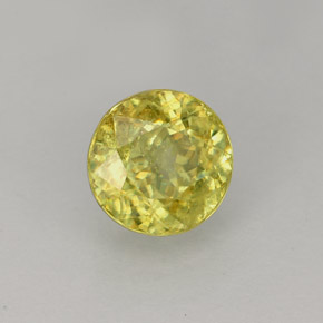 Esfena Dourado Esverdeado Natural 1.45ct, Corte Redondo, VS