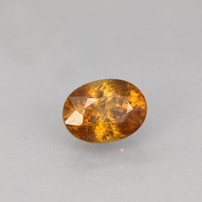 Esfena laranja natural 0,99ct, corte oval, VS