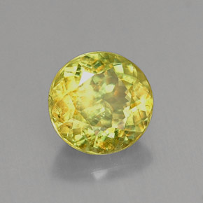 Esfena amarelo natural 0,95ct, corte redondo, VS-SI