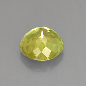 Esfena amarelo natural 0,95ct, corte redondo, VS-SI