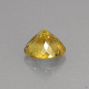 Esfena amarelo natural 0,98ct, corte redondo, VS