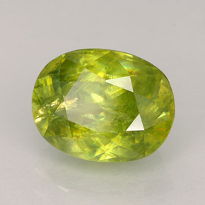 Esfena multicolorido natural 2,36ct, corte oval, SI