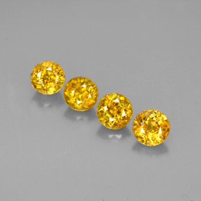 Pedras preciosas de esfena amarelo natural de  ct, corte redondo, VS
