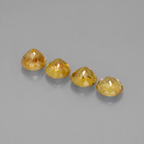 Pedras preciosas de esfena amarelo natural de  ct, corte redondo, VS