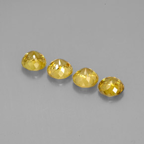 Pedras preciosas de esfena amarelo natural de  ct, corte redondo, VS