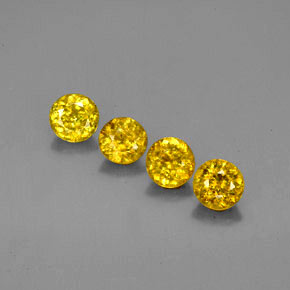 Pedras preciosas de esfena ouro natural de  ct, corte redondo, VS