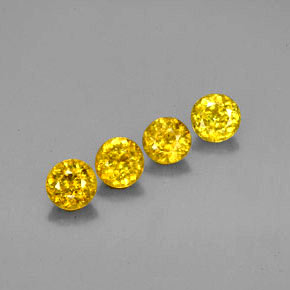 Pedras preciosas de esfena ouro natural de  ct, corte redondo, VS