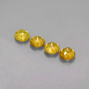 Pedras preciosas de esfena ouro natural de  ct, corte redondo, VS