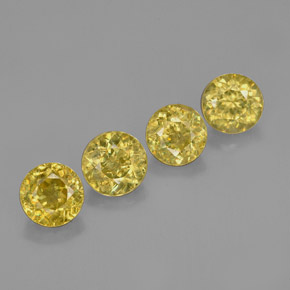 Pedras preciosas de esfena ouro natural de  ct, corte redondo, VS