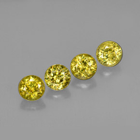 Pedras preciosas de esfena ouro natural de  ct, corte redondo, VS
