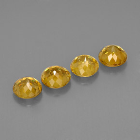 Pedras preciosas de esfena amarelo natural de  ct, corte redondo, VS
