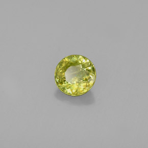 Esfena verde natural 0,44ct, corte redondo, VS