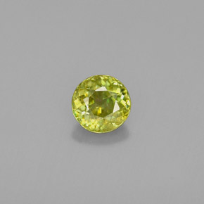 Esfena verde natural 0,46ct, corte redondo, VS