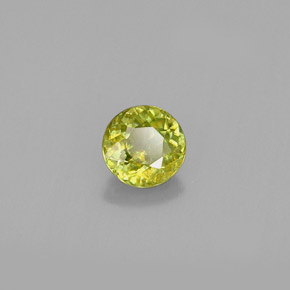 Esfena verde natural 0,46ct, corte redondo, VS