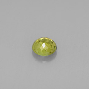 Esfena verde natural 0,46ct, corte redondo, VS