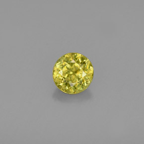 Esfena verde natural 0,48ct, corte redondo, VS