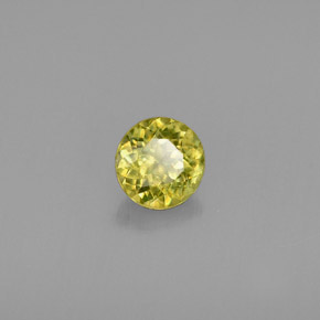 Esfena verde natural 0,48ct, corte redondo, VS