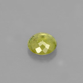 Esfena verde natural 0,59ct, corte redondo, VS