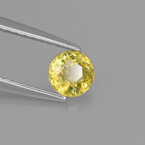 Esfena ouro natural 0,47ct, corte redondo, VS