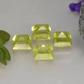 Pedras preciosas de esfena amarelo natural de 1,50 ct, quadrado, VS-SI