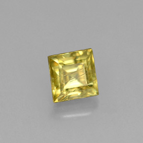 Esfena amarelo natural 0,38ct, quadrado, VS-SI