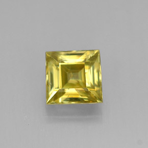 Esfena amarelo natural 0,45ct, quadrado, VS